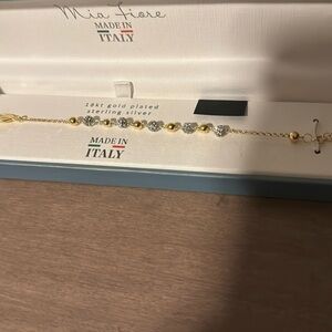 NIB MIA FIIORE Made In Italy Sterling Silver 18K Plated Bracelet